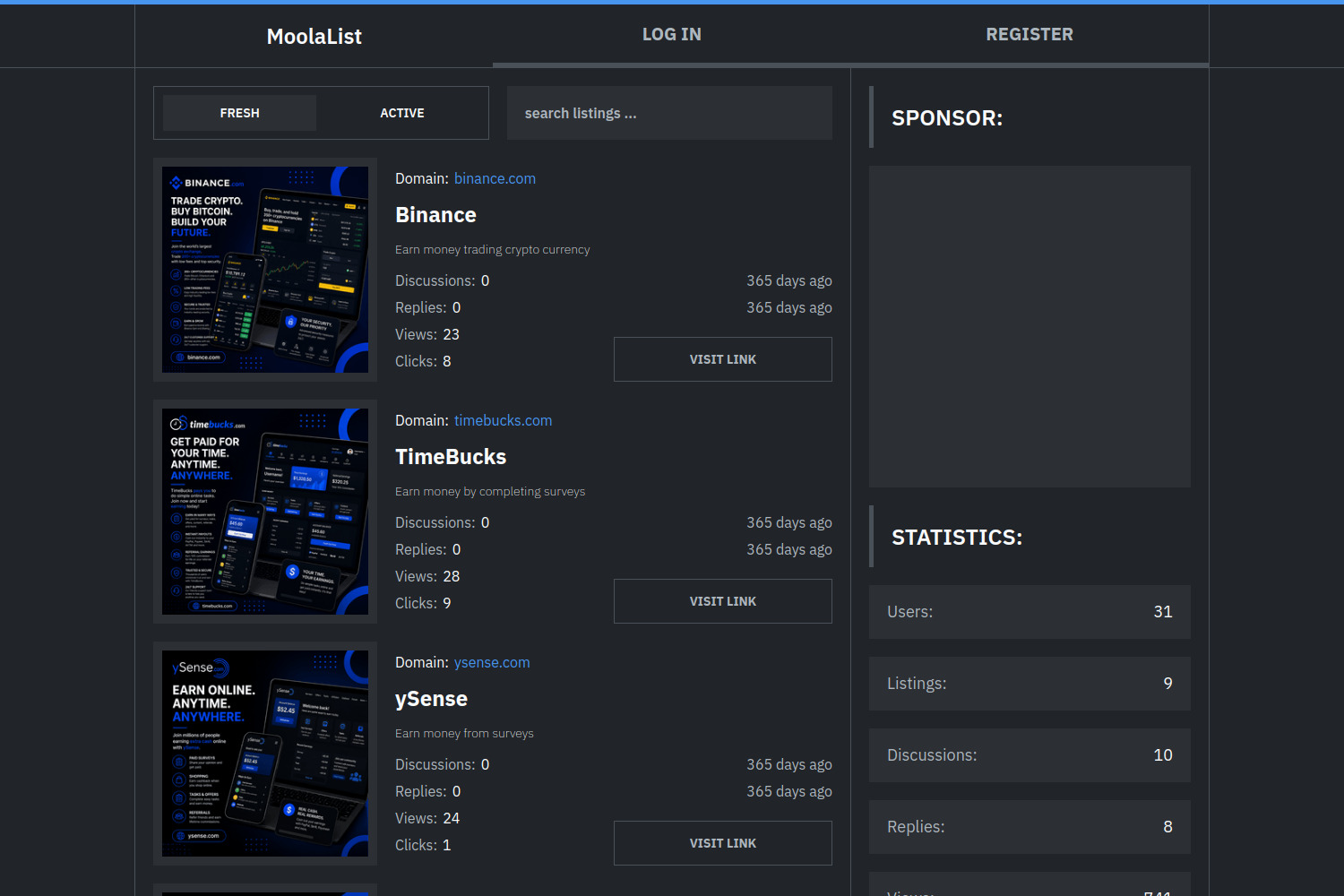 MoolaList Screenshot
